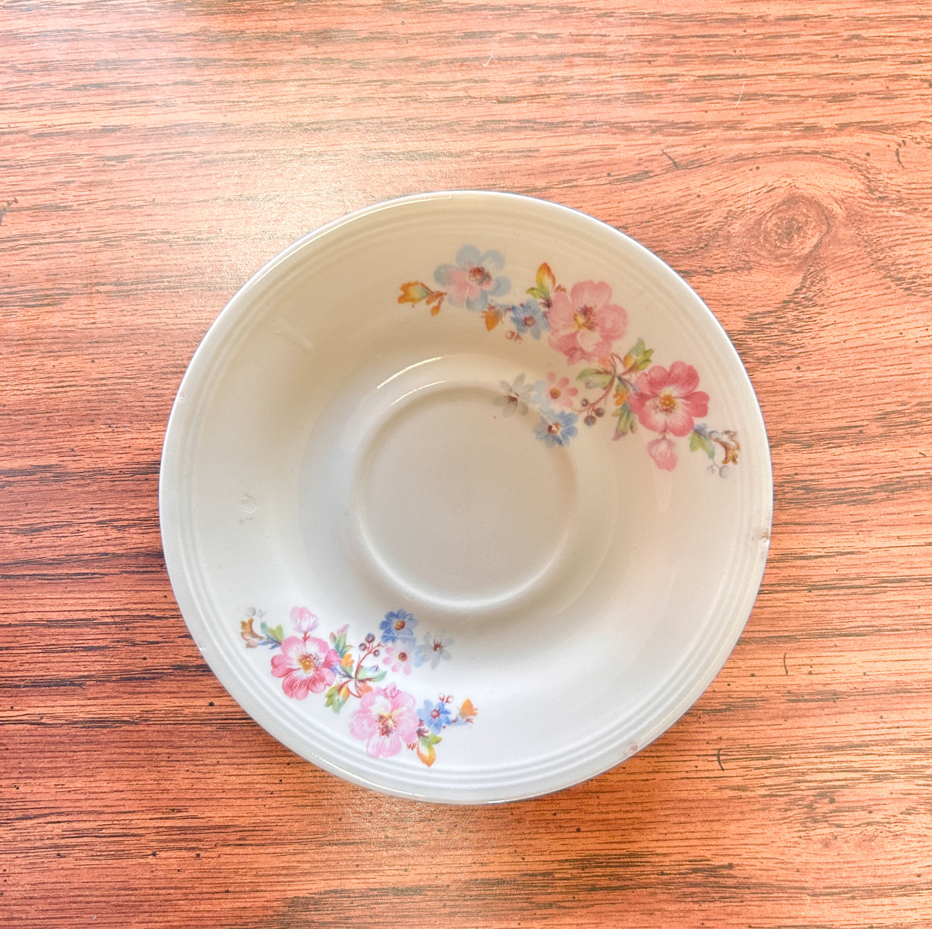 Pink & Blue Tea Plate