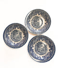 Vintage Kingswood Blue Tea Cups and Tea Plates by English Ironstone Tableware