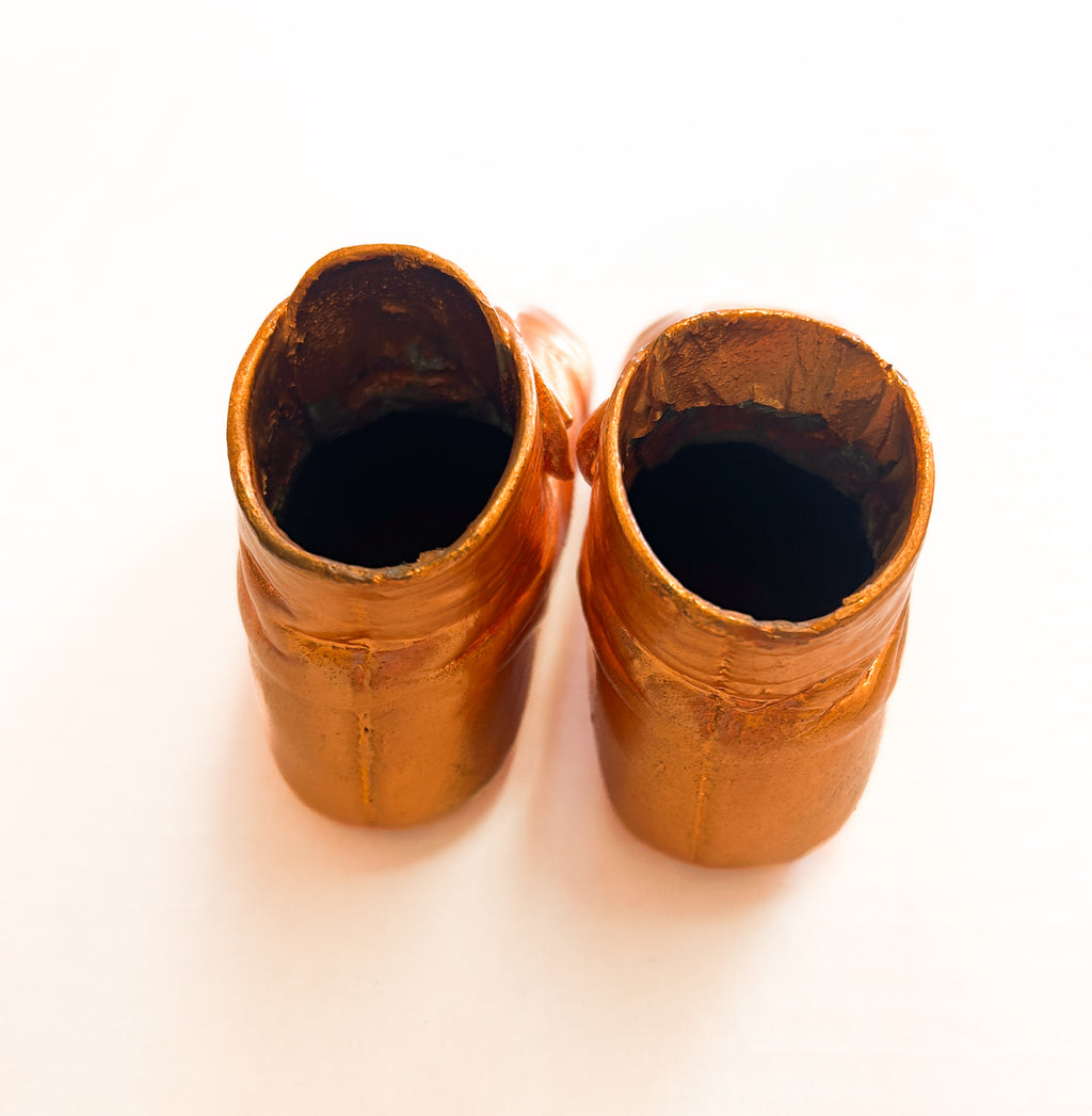 Copper Bronze Baby Shoes