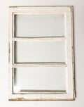 Antique Three-Pane Wood Window Sash