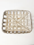 White Washed Tobacco Basket