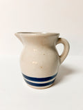 Blue Striped Pottery Pitcher