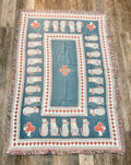 Cat Fringed Throw Blanket