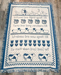 Blue Simply Country Fringed Throw Blanket